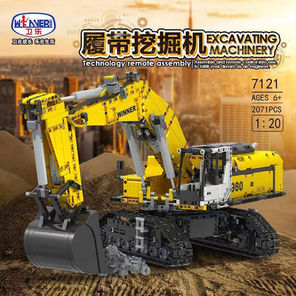 ‘Winner’7121 Technic Excavating Machinery building blocks 2071pcs bricks Toys For Gift Ship From Europe 3-7 Days Delivery