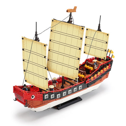 XB 25001 MOC City Creator Series The Chinese Cantonese Boat Model Building Blocks Bricks DIY Toys For Children Gifts From China