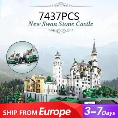XB05002 Creator Expert New Swan Stone Castle Building Blocks 7437pcs Bricks Toys from Europe Delivery.