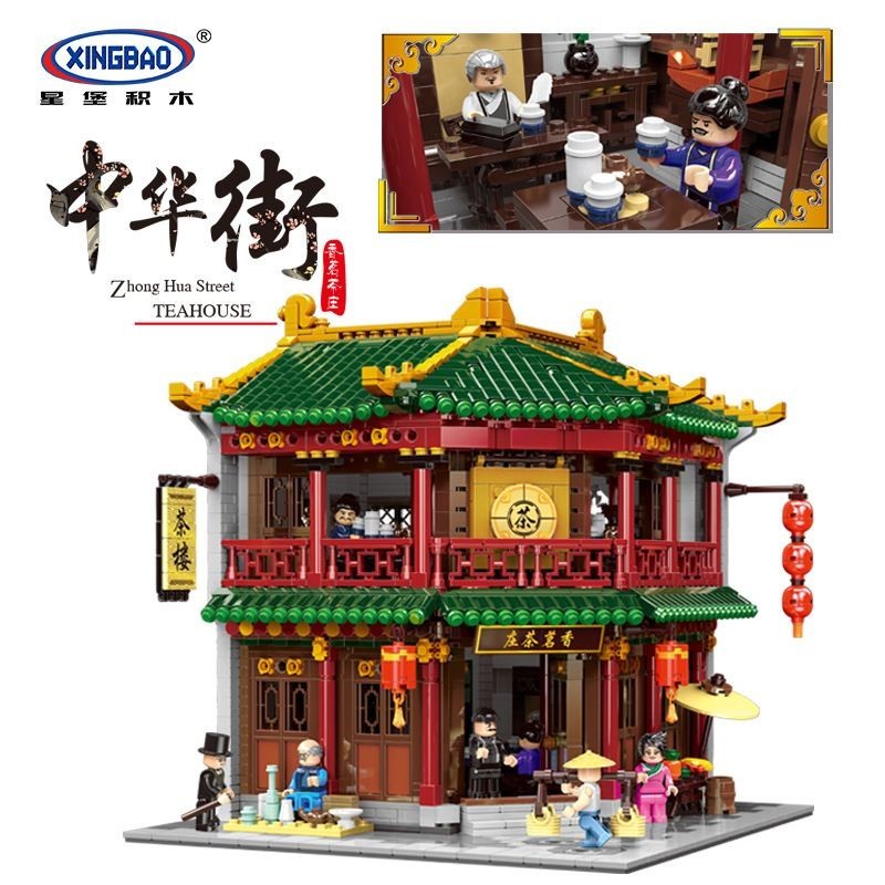XINGBAO 01021 Creator Expert Series China Town Teahouse Building Blocks 3820pcs Bricks Toys Model Gift From China