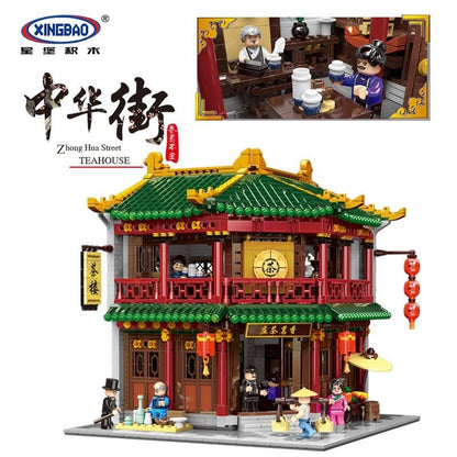 XINGBAO 01021 Creator Expert Series China Town Teahouse Building Blocks 3820pcs Bricks Toys Model Gift From China