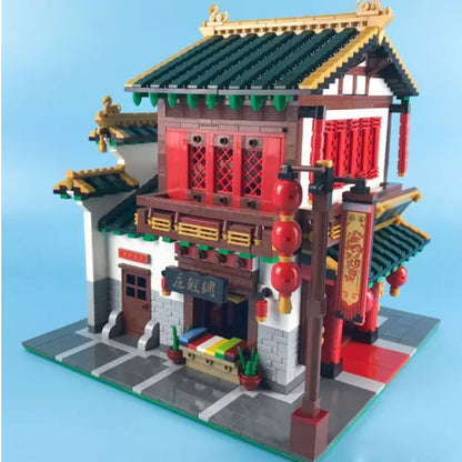 XINGBAO  01001 Creator Expert Steet View Series China Town Silk Zhuang Set Building Blocks 2787pcs Bricks Toys  From China