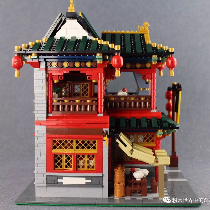 XINGBAO  01002 Creator Expert Steet View Series China Town Chinese Pub Set Building Blocks 3267pcs Bricks Toys  From China