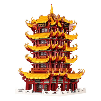 XINGBAO 01024 City Street Series MOC Ancient Chinese Architecture Yellow Crane Tower Model Kit Building Blocks Kids Toys Bricks Ship From China