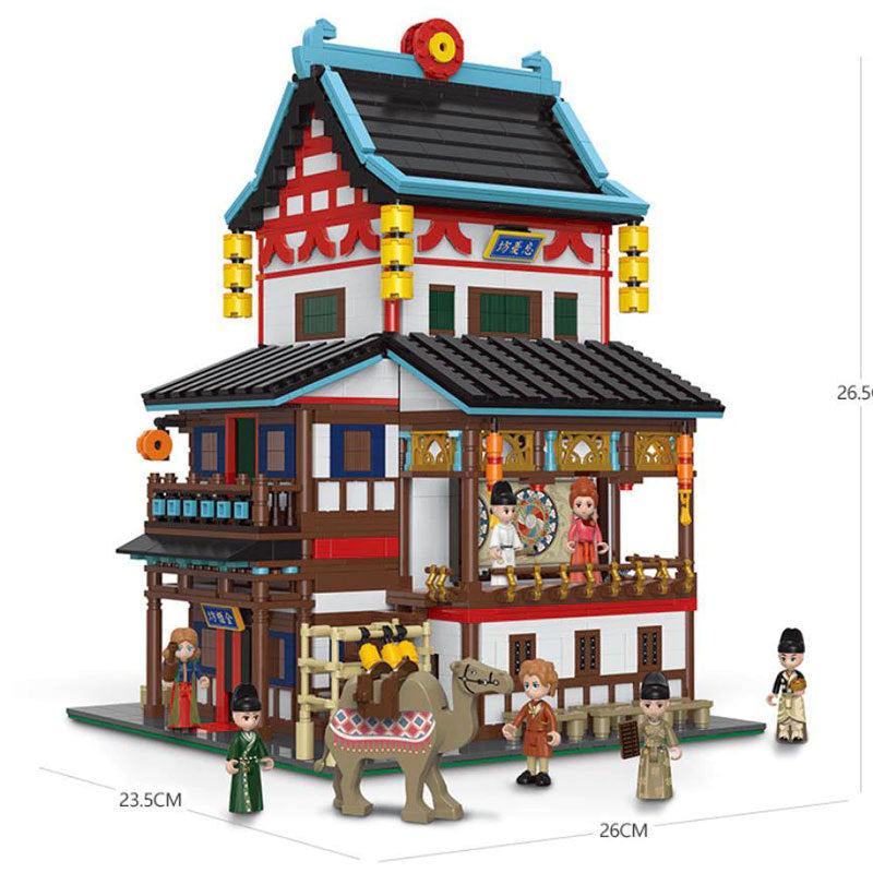 XINGBAO 01032  Tang Dynasty "The Changlefang" Chinese Ancient Places of entertainment Building Blocks 2411pcs Bricks Toys Model from China