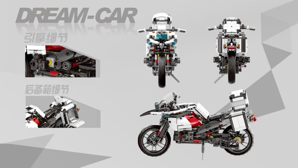 XINGBAO 03019 Technic MOC R1200 GS Heavy Moto Motorcycle Model Building Blocks Toys For Kids Bricks Classic Educational Gifts From China