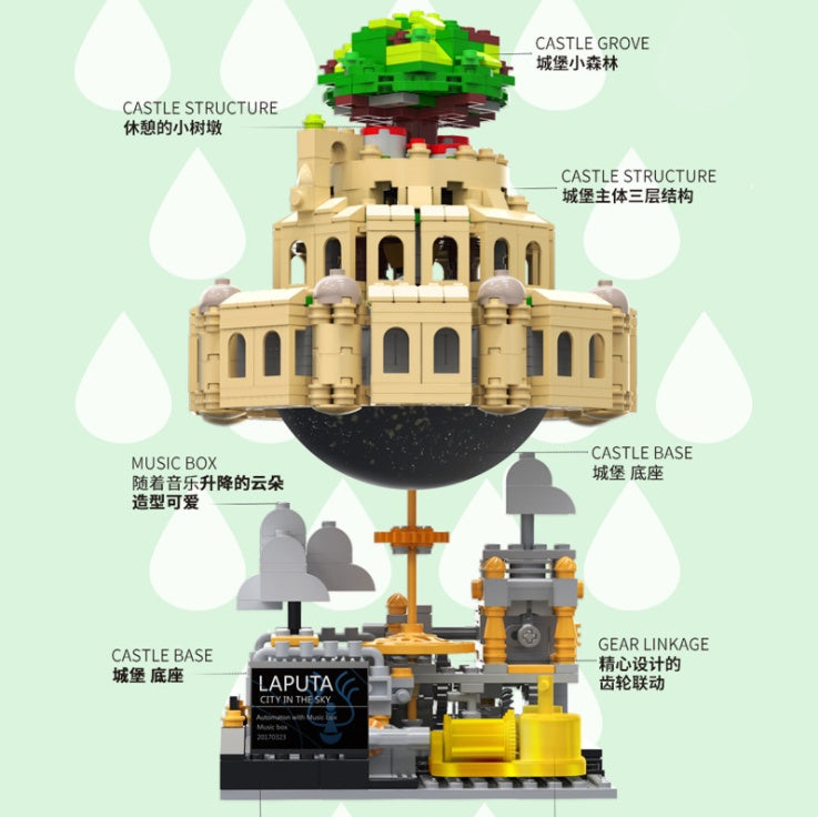 XINGBAO 05001 MOC Idea Series City of Sky  Castle Model Building blocks Music Box Compatible Lepining Toys For Children Bricks From China