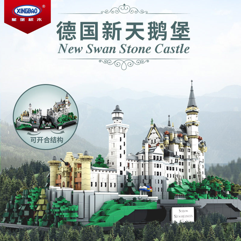 XINGBAO 05002 City Street New Swan Stone Castle （Schloss Neuschwanstein）Building Blocks 7437pcs bricks Toys For Gift 10194 ship from China