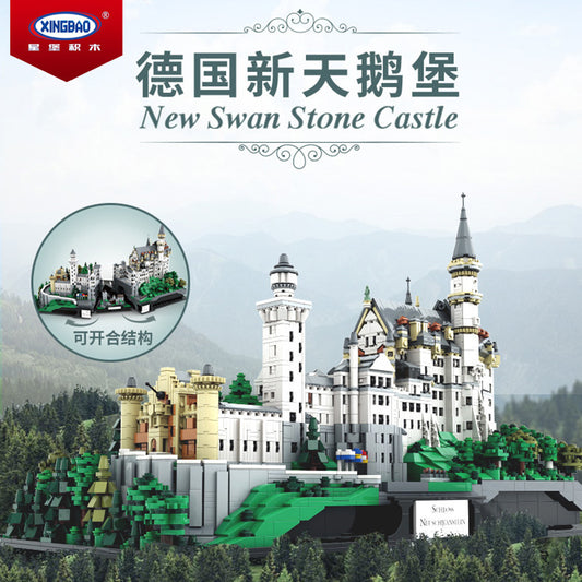 XINGBAO 05002 City Street New Swan Stone Castle （Schloss Neuschwanstein）Building Blocks 7437pcs bricks Toys For Gift 10194 ship from China