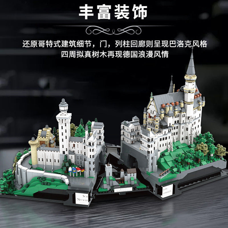XINGBAO 05002 City Street New Swan Stone Castle （Schloss Neuschwanstein）Building Blocks 7437pcs bricks Toys For Gift 10194 ship from China