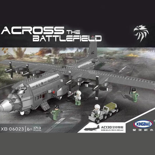XINGBAO 06023 Military Through The Battlefield Series AC130 Air Gunboat Model Educational Toy Compatible Bricks From China