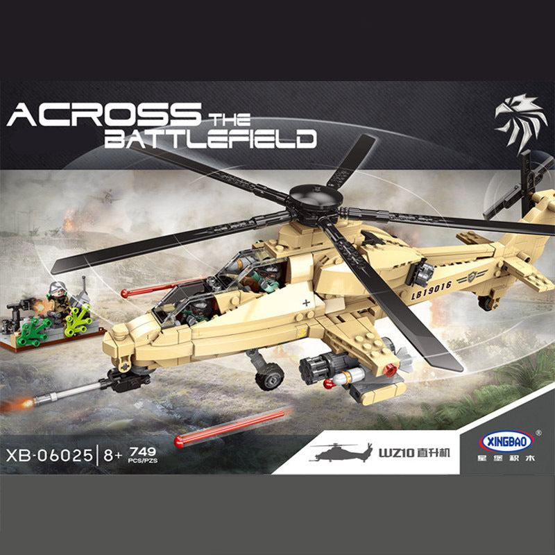XINGBAO 06025 Military LUZ10 Helicopter Educational Toy Compatible Bricks From China
