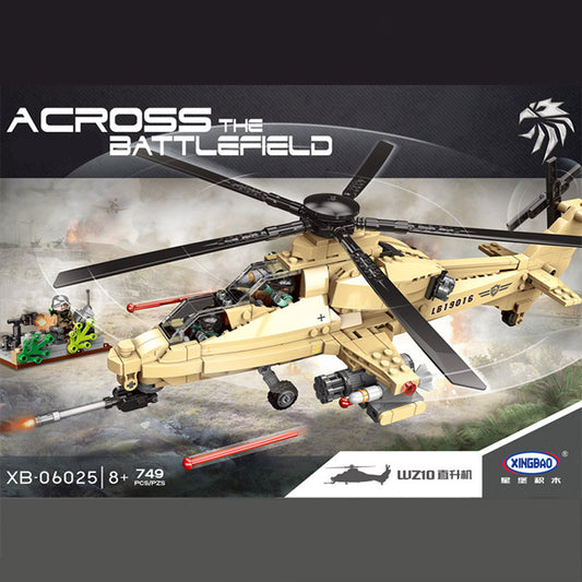 XINGBAO 06025 Military LUZ10 Helicopter Educational Toy Compatible Bricks From China