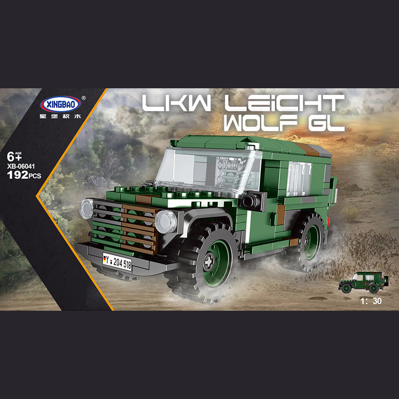 XINGBAO 06041 Moc Military 1:30 Lkw Leicht Wolf Gl Car Building Blocks 192pcs Bricks Toys From China.