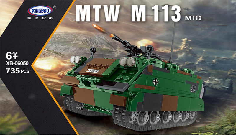 XINGBAO 06050 Moc Military Series MTW M 113 Car Model Building Blocks 735pcs Bricks Toys From China.