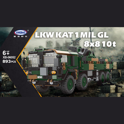 XINGBAO 06052 Moc Military Car LKW KAT 1MIL GL Building Blocks 8*8 10t With 893pcs BRICKS Toys From China.