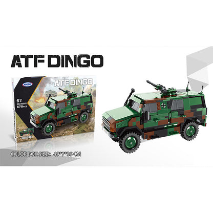 XINGBAO 06055 MOC Military 1:30 ATF DINGO Car Toys Building Blocks with 670pcs Bricks From China.