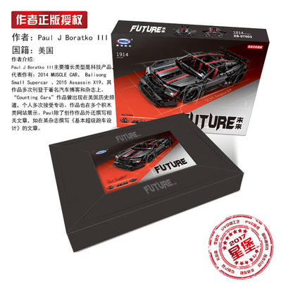 XINGBAO 07003 NEW TECHNIC Car Series Racing Racing Future Building Blocks Model Kids Toys MOC Assassin X19 Bricks Gifts From China