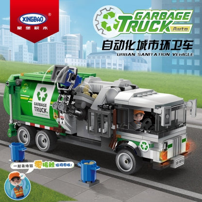 XINGBAO 18016 18017 City series City Sanitation Garbage Truck Building Blocks Toy 550pcs  From China