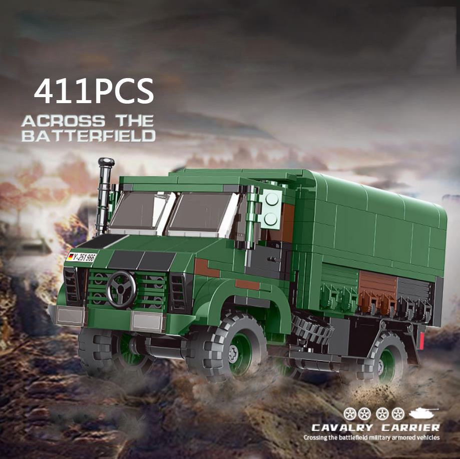XINGBAO XB-06044 Military ORV Unimog Truck Batisbricks Building Block ww2 LKW 2T GL vehicle static version 411PCS bricks toy from China.