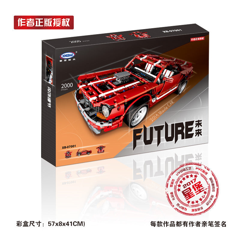 XINGBAO XB-07001 NEW TECHNIC Car Series Racing Racing Future Building Blocks Model Kids Toys MOC Assassin X19 Bricks Gifts From China
