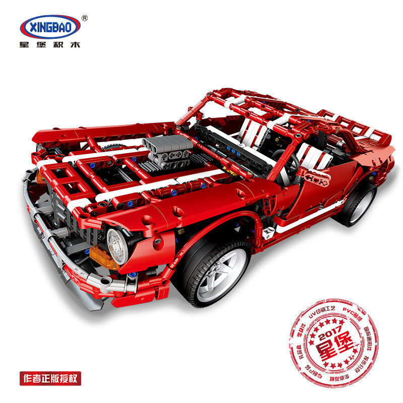 XINGBAO XB-07001 NEW TECHNIC Car Series Racing Racing Future Building Blocks Model Kids Toys MOC Assassin X19 Bricks Gifts From China