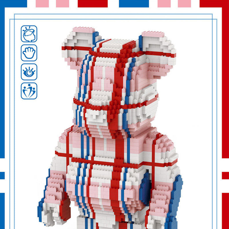 XJ10968 2586PCS Bricks Explosive Love Violent Bear Assembled Building Block Bear Birthday Gift DIY From China