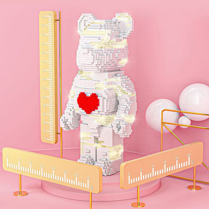 XJ10968 2586PCS Bricks Explosive Love Violent Bear Assembled Building Block Bear Birthday Gift DIY From China