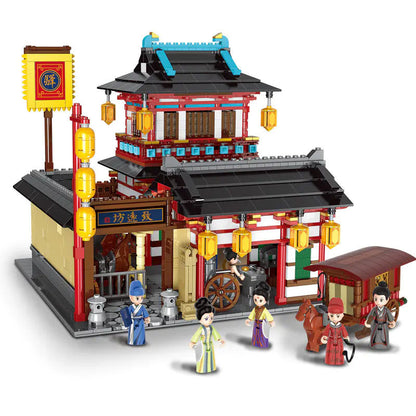 XINGBAO 01026 Creator Expert Series Zhiyuanfang Tang Dynasty Building Blocks 2451pcs Bricks Toys For Children Gift Ship From China