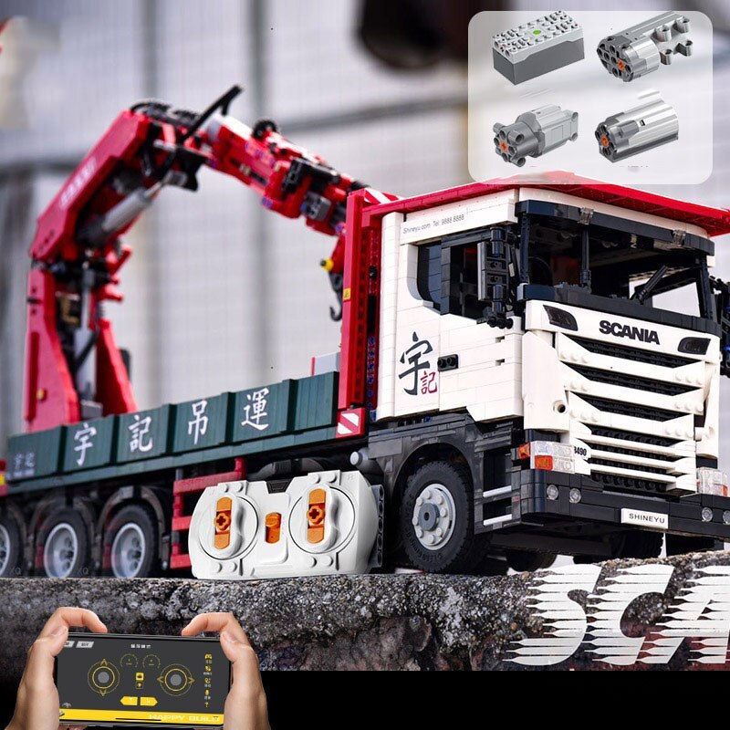 YC-GC008 Technic Series X-Tech：Scania Crane Lorry 3925pcs Building Blocks Ship From China