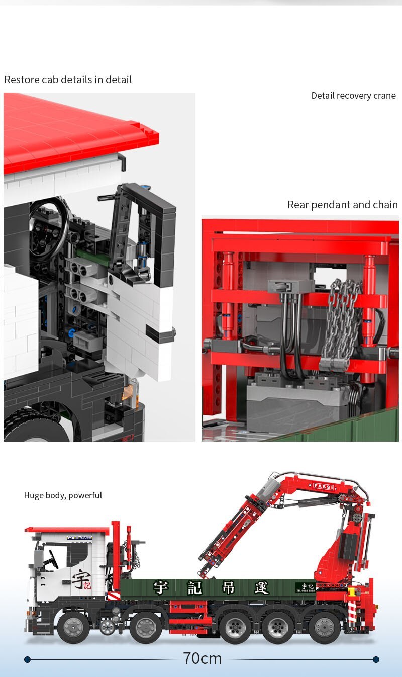 YC-GC008 Technic Series X-Tech：Scania Crane Lorry 3925pcs Building Blocks Ship From China