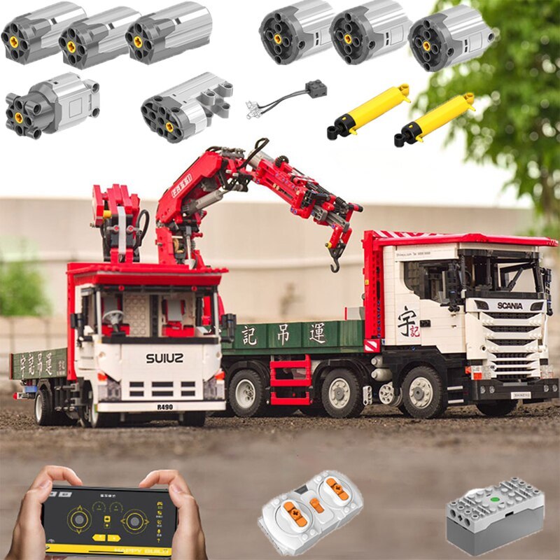 YC-GC008 Technic Series X-Tech：Scania Crane Lorry 3925pcs Building Blocks Ship From China