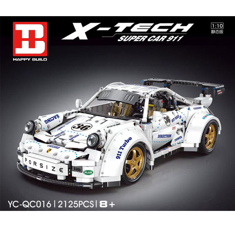 YC-QC016 Technic ‘Porsche’ 911 Widebody building blocks 2525pcs bricks Toys For Gift ship from China(no tax )