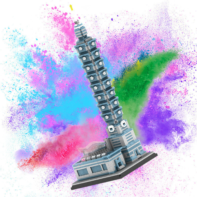 YZ-Diamond YZ072 MOC Chinese Taipei 101 Building Blocks World Architecture Financial Center DIY 2542pcs bricks ship from China.