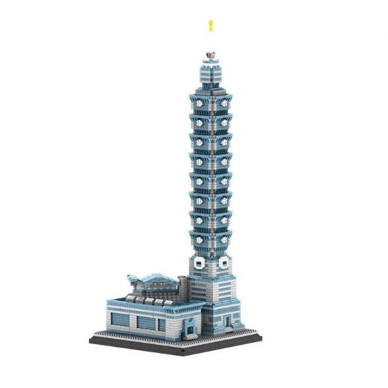YZ-Diamond YZ072 MOC Chinese Taipei 101 Building Blocks World Architecture Financial Center DIY 2542pcs bricks ship from China.