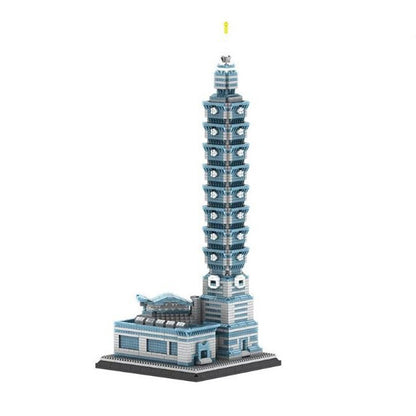 YZ-Diamond YZ072 MOC Chinese Taipei 101 Building Blocks World Architecture Financial Center DIY 2542pcs bricks ship from China.