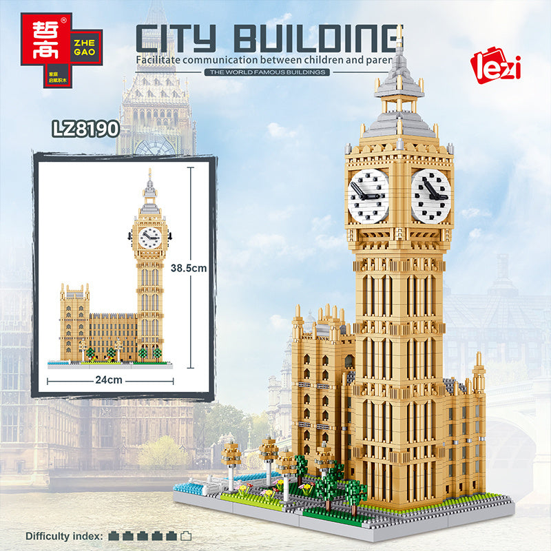 ZHEGAO 8190 Moc Mini Bricks Creator Expert Buildings Big Ben Building Blocks 3466pcs From China.