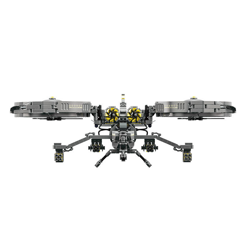 ZHEGAO QJ5001 Science Fiction Series Phantom Attack Aircraft Building Blocks Toy 1093pcs Ship From China
