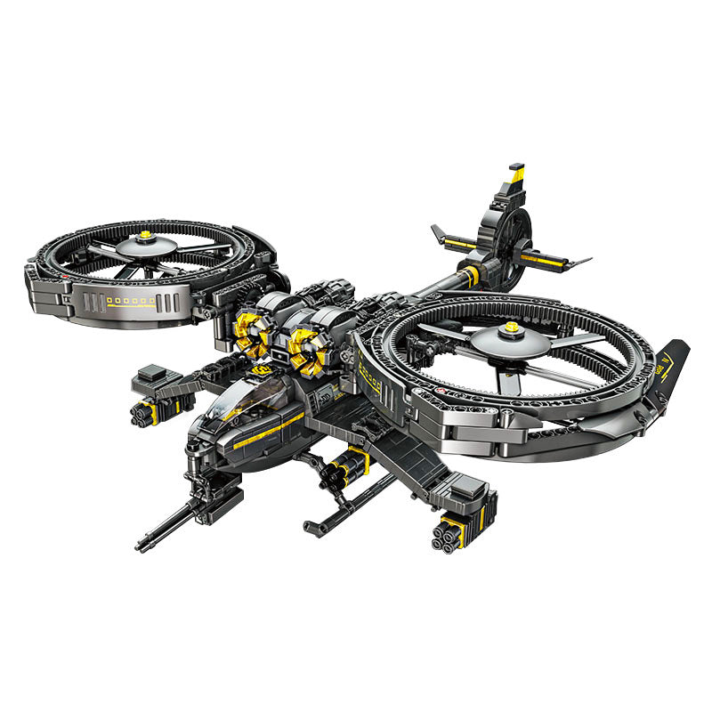 ZHEGAO QJ5001 Science Fiction Series Phantom Attack Aircraft Building Blocks Toy 1093pcs Ship From China