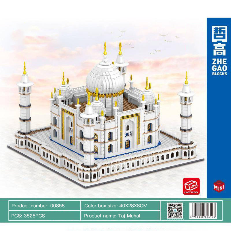 ZHEGAO QL00858 Moc Buildings Creator Mini Bricks The taj mahal Building Blocks 3525pcs Bricks From China.
