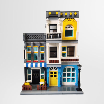 ZHEGAO QL0934 Creator Street View Series Summer Coffee Shop Building Blocks 1278pcs Bricks Ship From China