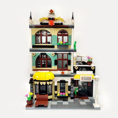 ZHEGAO QL0936 Creator MOC Street View Series Rome Restaurants Building Blocks Ship From China