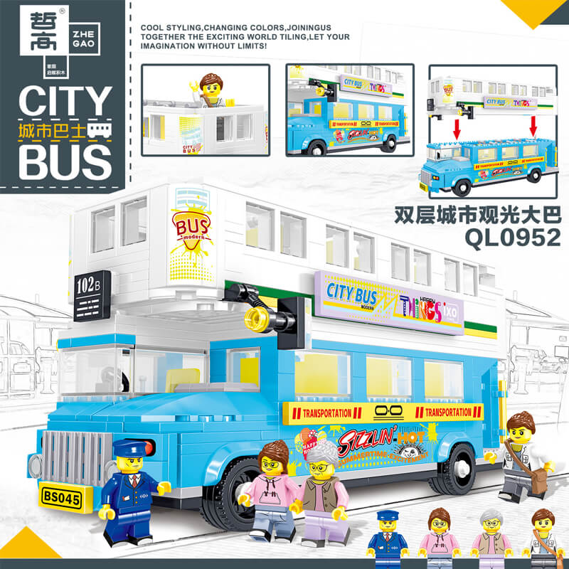 ZHEGAO QL0952 City bus: double-decker city sightseeing bus