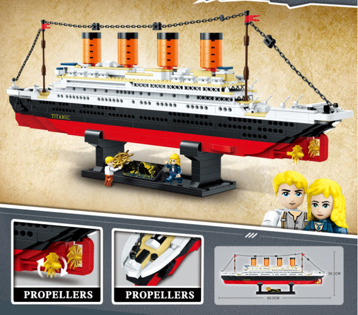 ZHEGAO QL0958 1202pcs Movie Series Titanic Model Building Blocks Toy From China