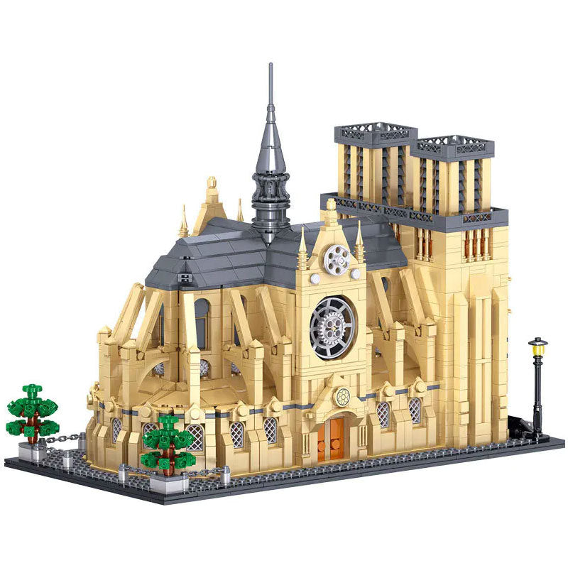 ZHEGAO QL0964 Cathédrale Notre Dame de Paris Building Blocks 2541pcs Bricks Toys Model From China