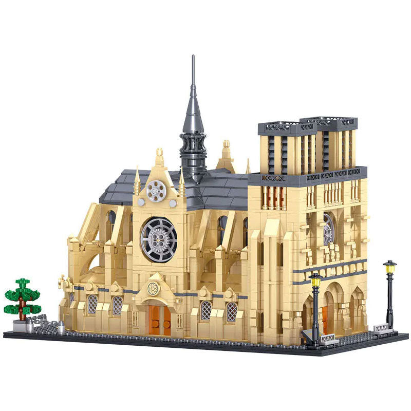 ZHEGAO QL0964 Cathédrale Notre Dame de Paris Building Blocks 2541pcs Bricks Toys Model From China