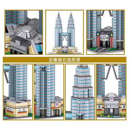 ZHEGAO QL0965 Famous building: Petronas Twin Towers in Kuala Lumpur Malaysia