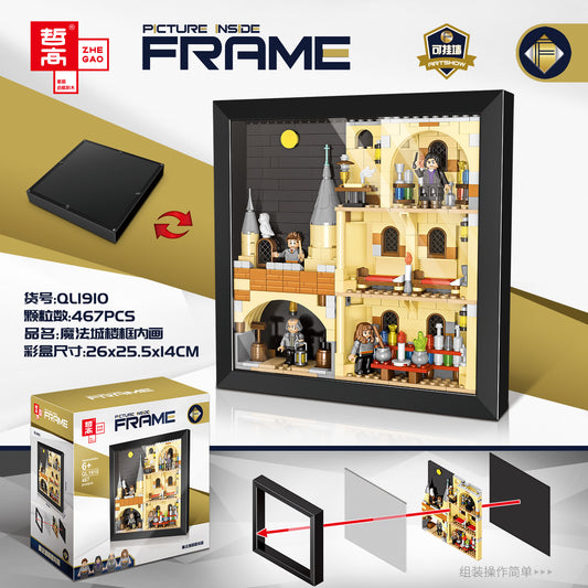ZHEGAO  QL1910 Idea Series Magic City Building Frame Wall Building Block 467pcs Bricks Toy from China