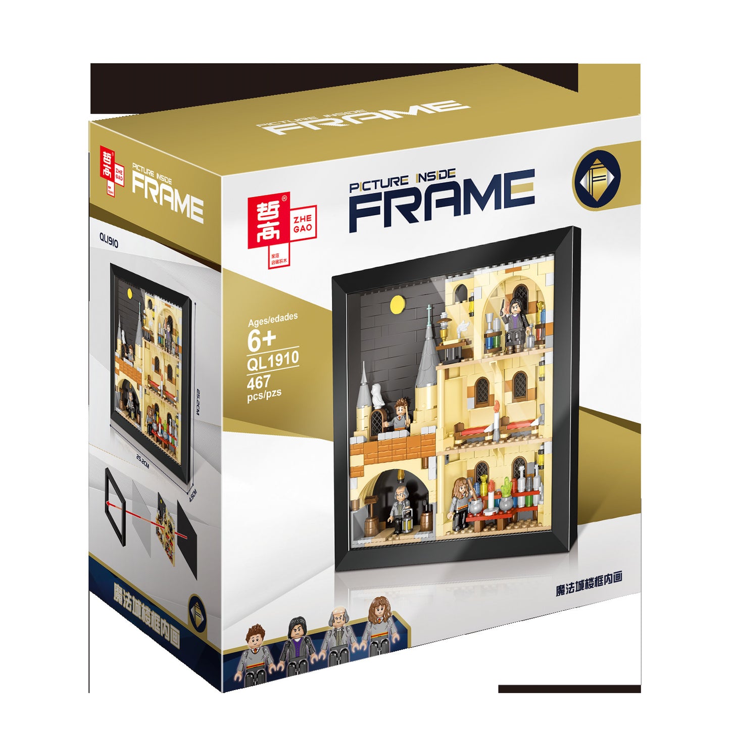 ZHEGAO  QL1910 Idea Series Magic City Building Frame Wall Building Block 467pcs Bricks Toy from China