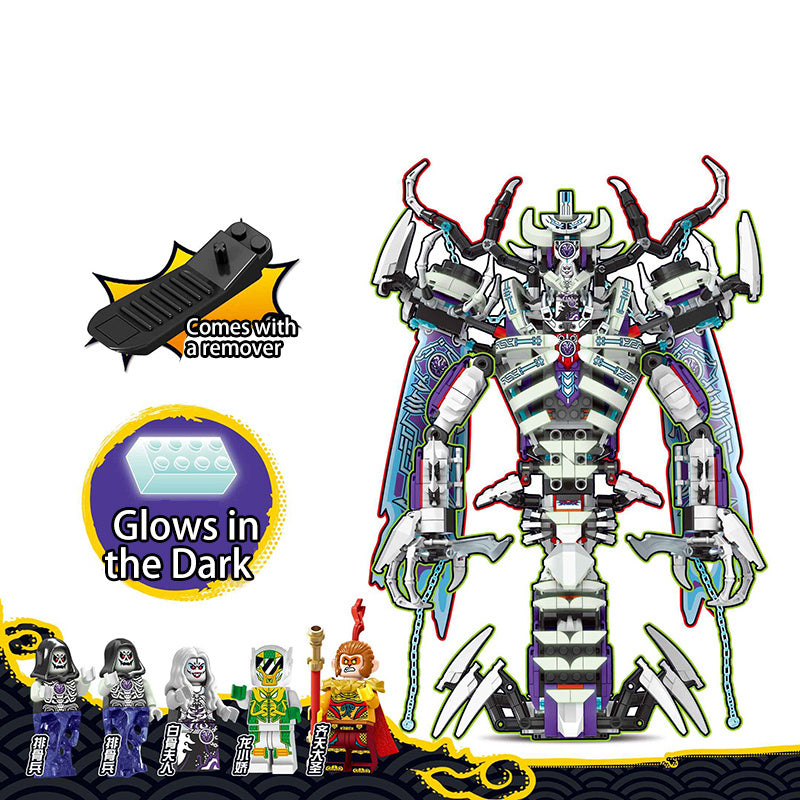 ZIMO 70003 Moc Monkie Kid The Bone Demon Building Blocks 1375pcs Bricks toys from China